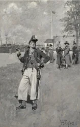 A Privateersman Ashore, 1893 (olaj, Russells vászon)